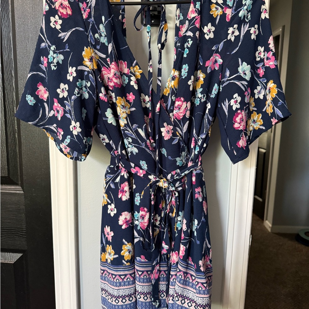 Blue Rain Multicolor Floral Jumpsuit